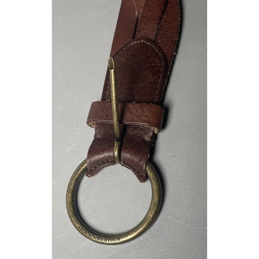 Abercrombie & Fitch Brown Leather  Braided Boho Design Belt S - Picture 3 of 7